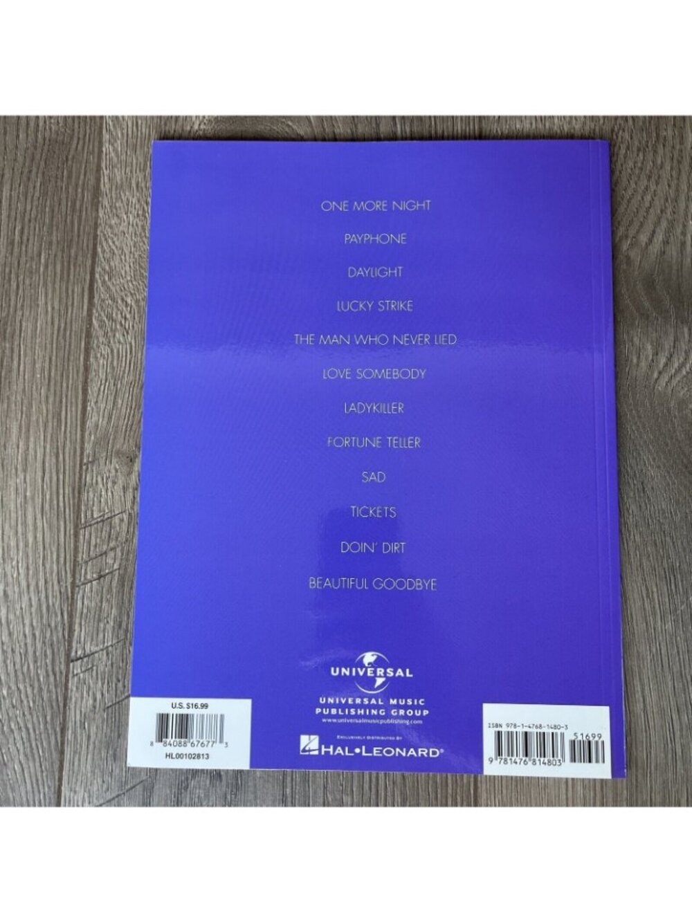 Maroon 5 Overexposed Sheet Music Piano Vocal Guitar Songbook Hal Leonard - Picture 3 of 5